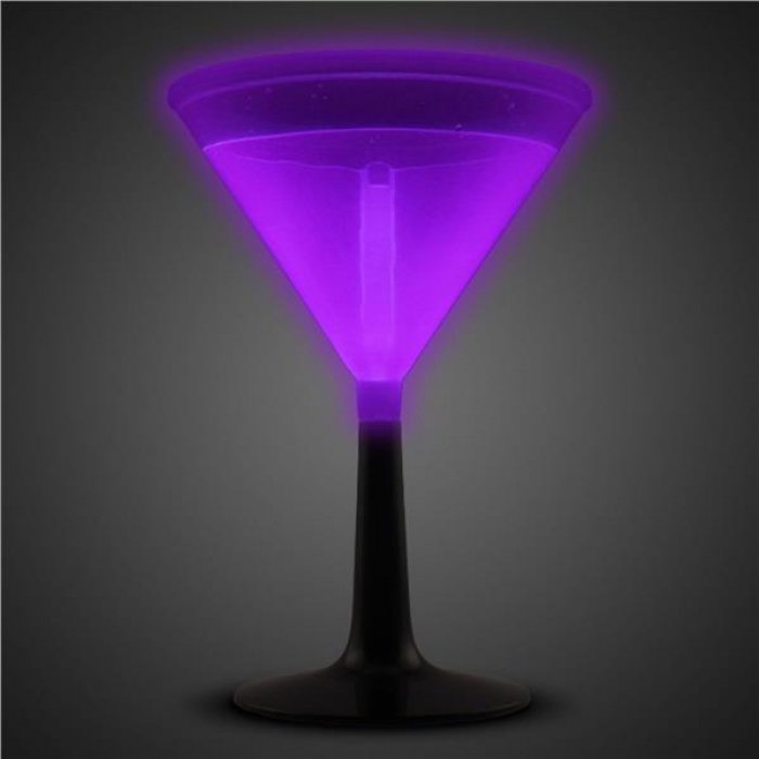 Purple Glowing Martini Glass (Per Piece)