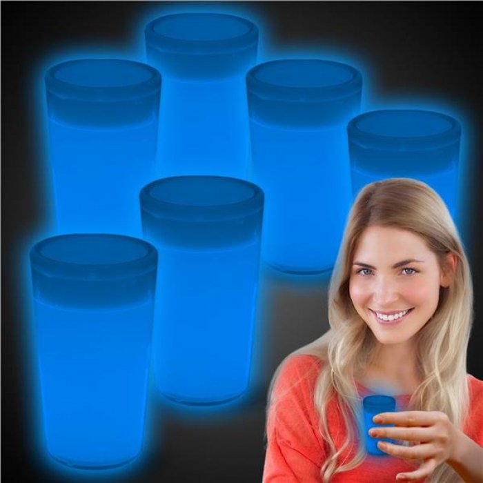Blue Glow Shot Glasses (Per 6 pack)