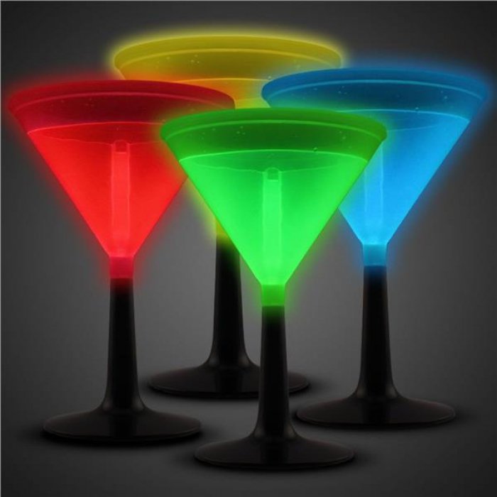 Glow 9 oz Martini Glasses (Per 4 pack)
