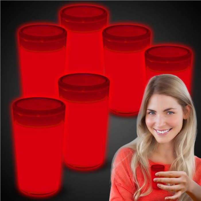Red Glow Shot Glasses (Per 6 pack) Red Glow Shot Glasses (Per 6 pack)