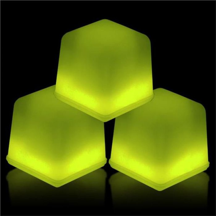 Yellow Glowing Ice Cubes (Per 24 pack)