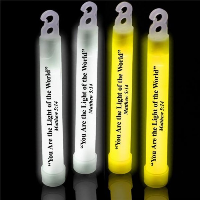 Matthew 5:14 White 6" Glow Sticks (Per 25 pack)