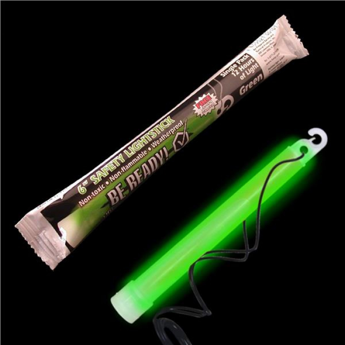 Green Safety Be Ready 6" Glow Stick