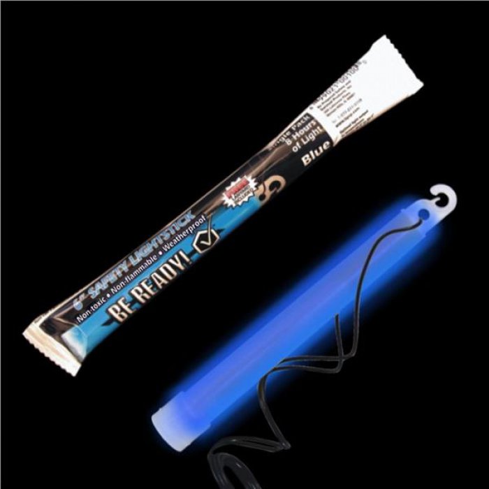 Blue Safety Be Ready 6" Glow Stick