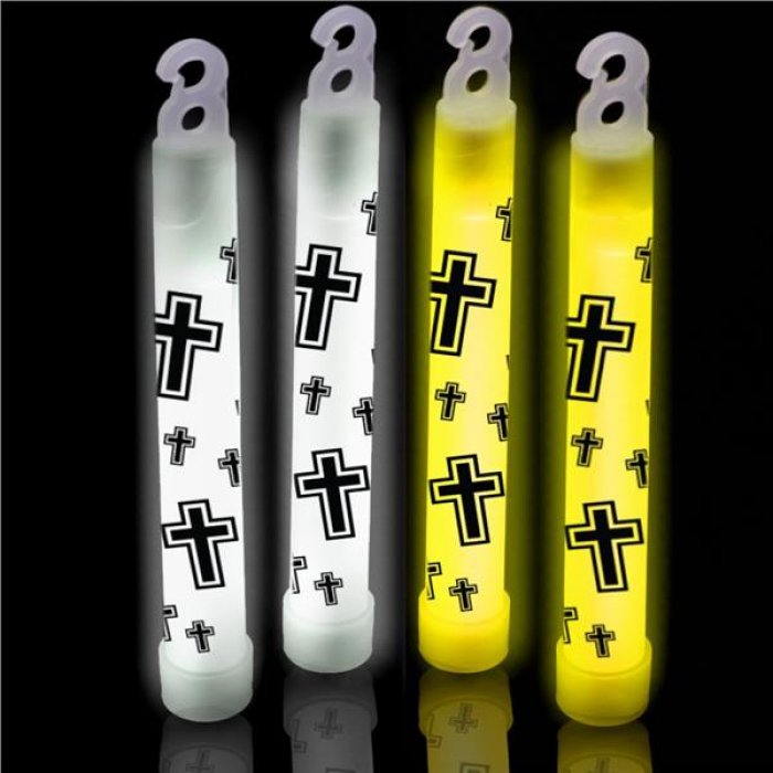 Religious Cross 6" Glow Sticks (Per 25 pack)
