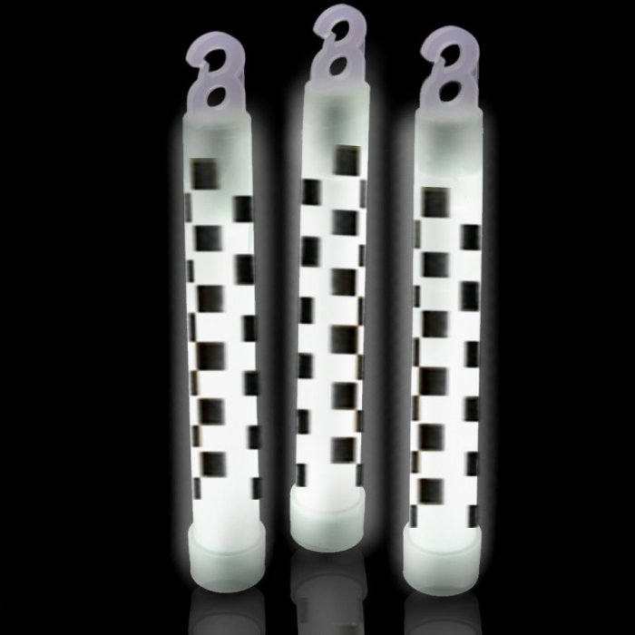 Checkered Flag 6" Glow Sticks (Per 25 pack)