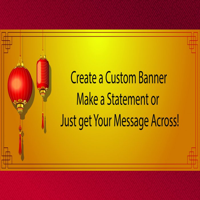 Chinese New Year Lanterns Custom Banner - 18 x 36