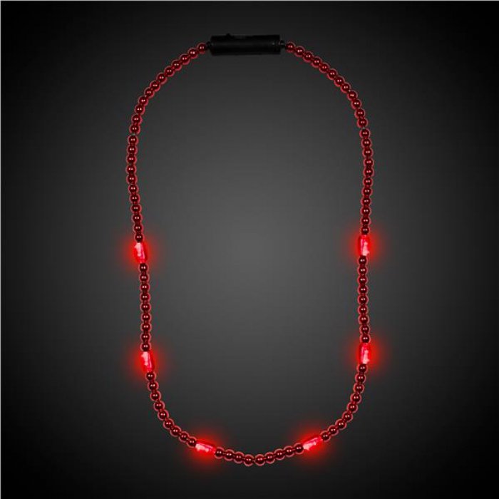 LED Red 30" Beaded Necklace