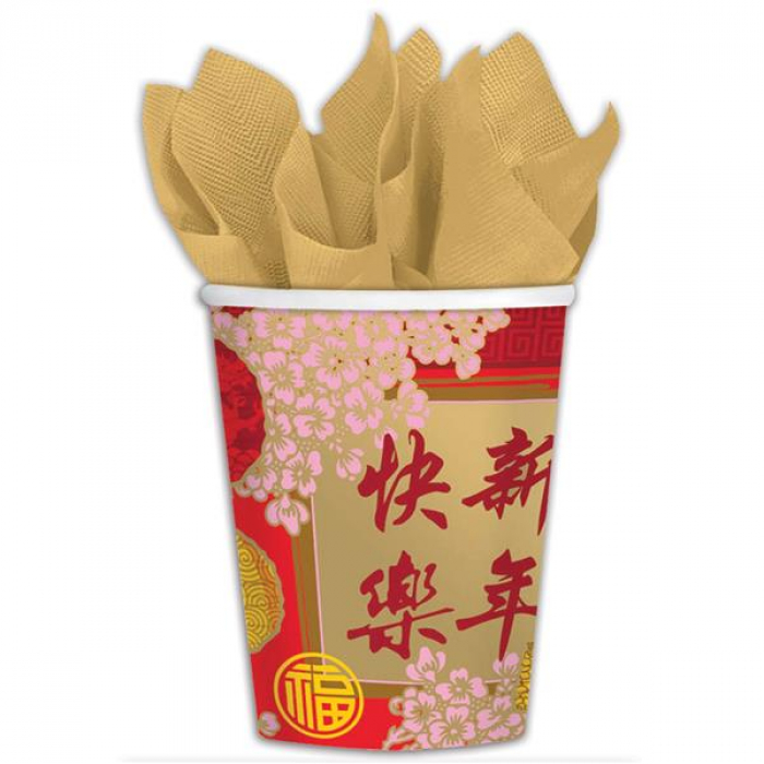 Chinese New Year 9 oz Cups (Per 8 pack)