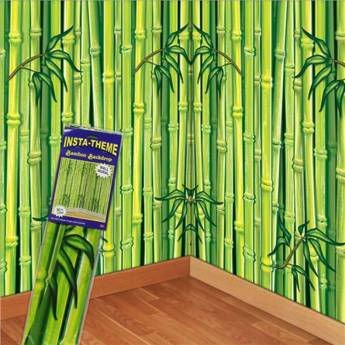 Green Bamboo Backdrop Room Roll (Per 30&#39; roll)