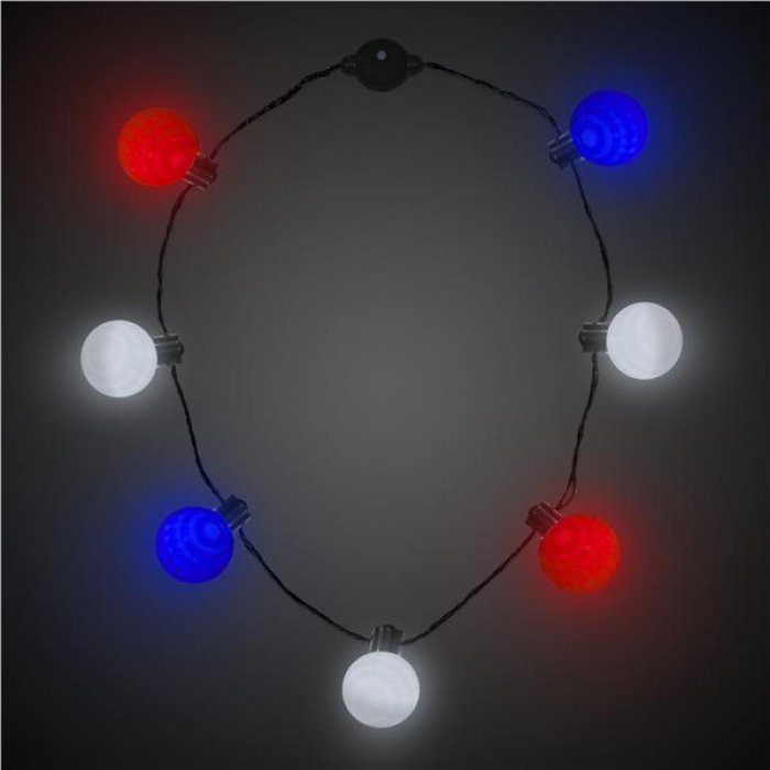 LED Patriotic Ball Necklace