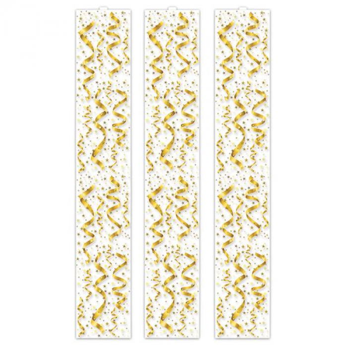 Gold Swirl Party Panels (Per 3 pack)