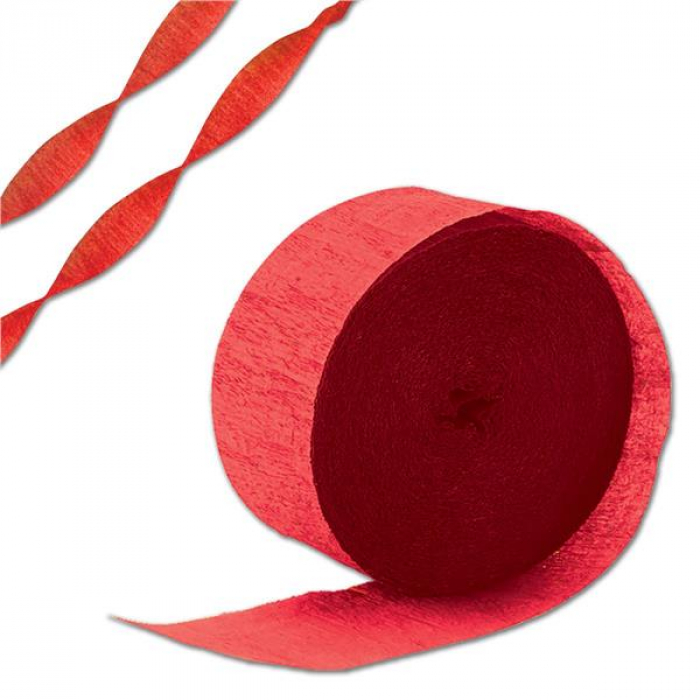 Red Crepe Paper Streamer (Per 81&#39; roll)