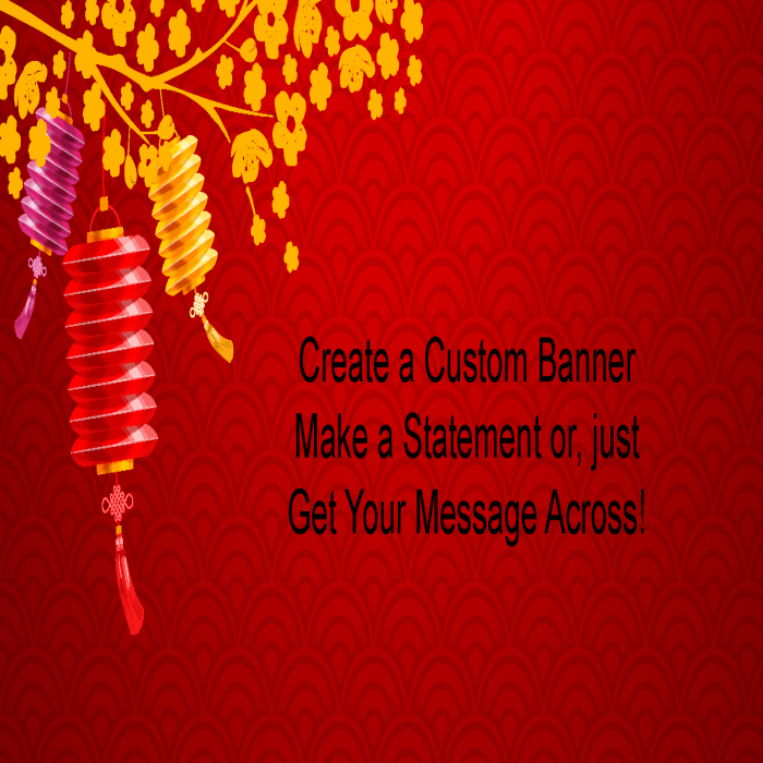 Asian Lanterns Custom Banner - 18 x 36
