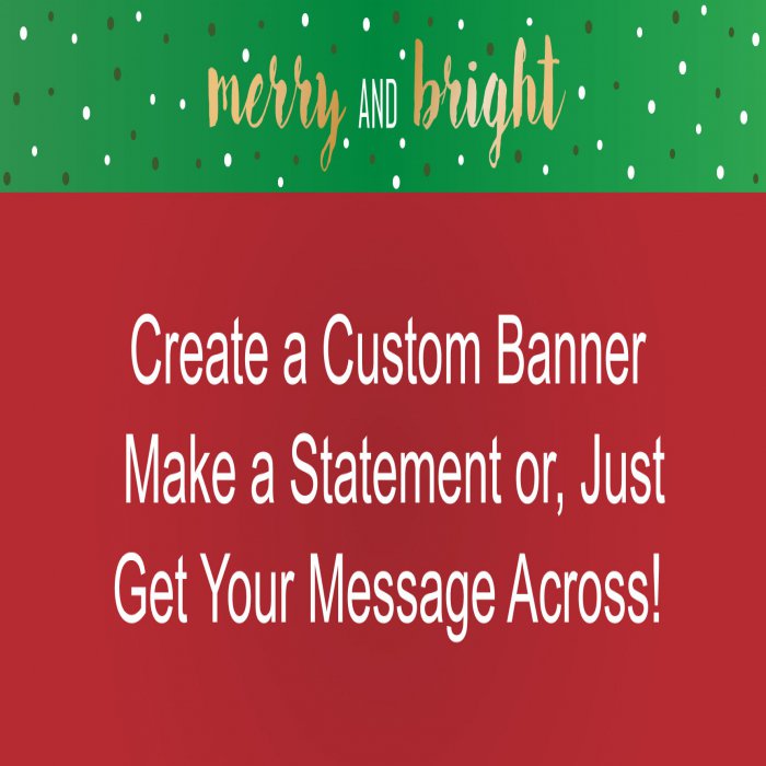Merry & Bright Custom Banner - 48 x 96