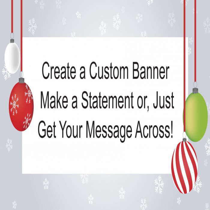 Christmas Ornaments Custom Banner - 48 x 96