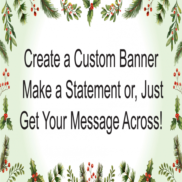 Traditional Holly Custom Banner - 48 x 96