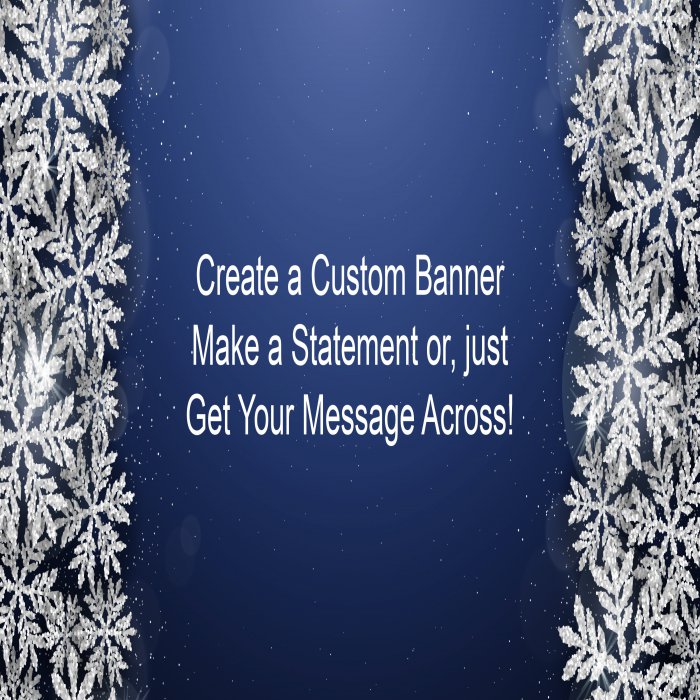 Snowflakes Custom Banner - 48 x 96