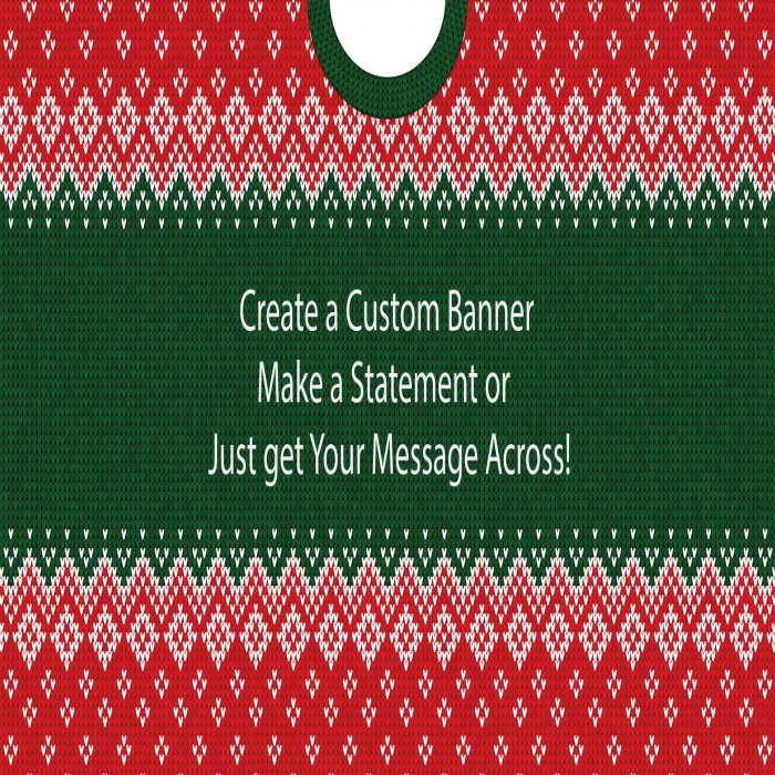 Ugly Sweater Party Custom Banner - 48 x 96