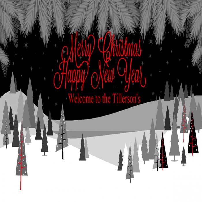 Sophisticated Trees Holiday Banner - 48 x 96