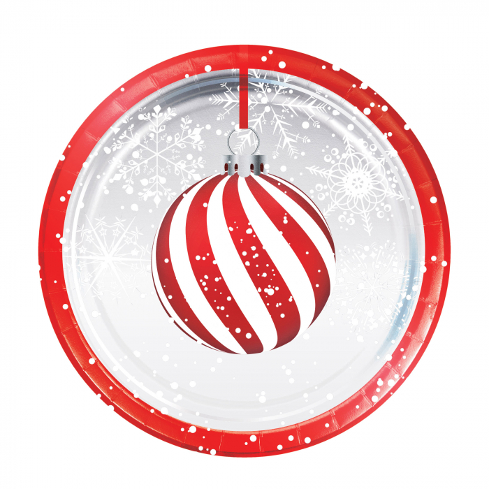 Christmas Ornaments 7" Plates (Per 8 pack) Christmas Ornaments 7" Plates (Per 8 pack)