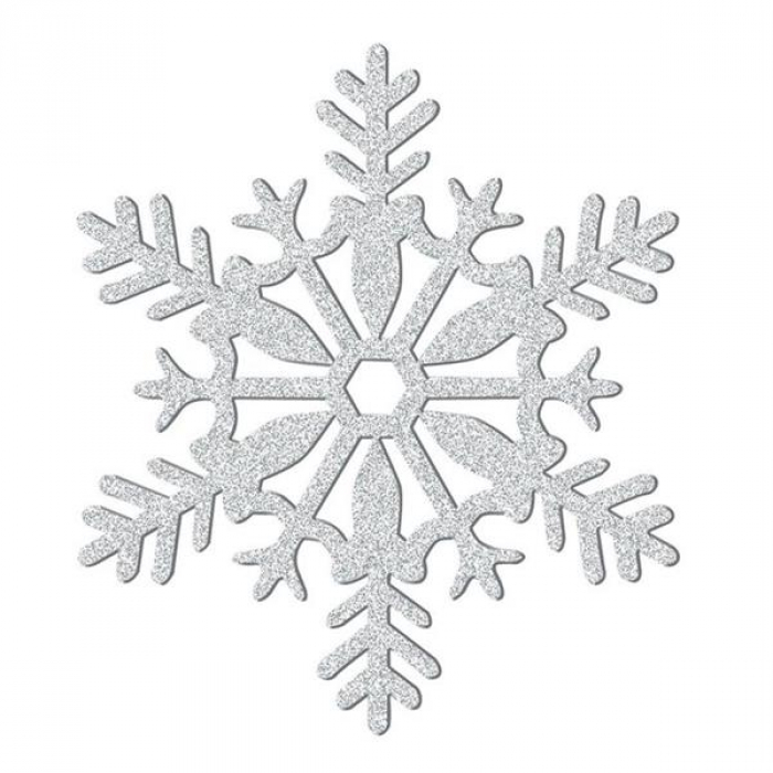 Silver Glitter 11" Snowflake