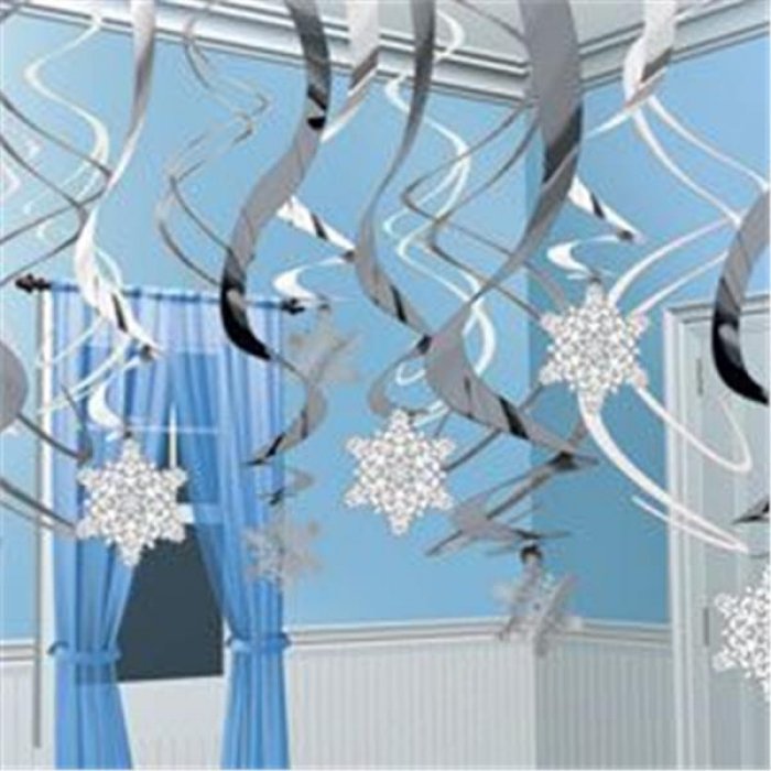 Snowflake Swirl Decorations (Per 30 pack)