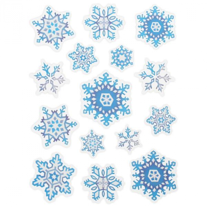 Snowflake Cling Decorations (Per 15 pack)