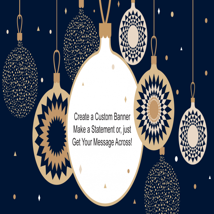 Holiday Ornaments Custom Banner - 24 x 48 Holiday Ornaments Custom Banner - 24 x 48