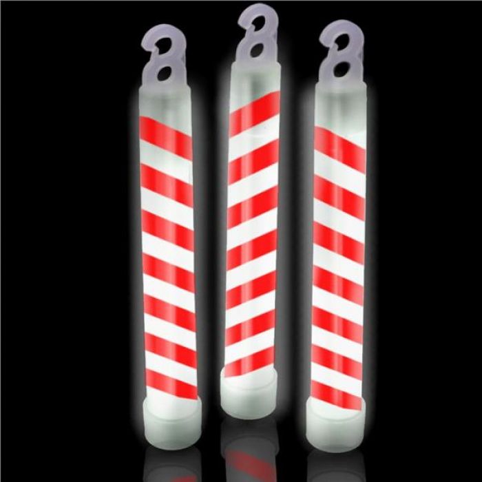 Candy Cane 6" Glow Sticks (Per 25 pack)