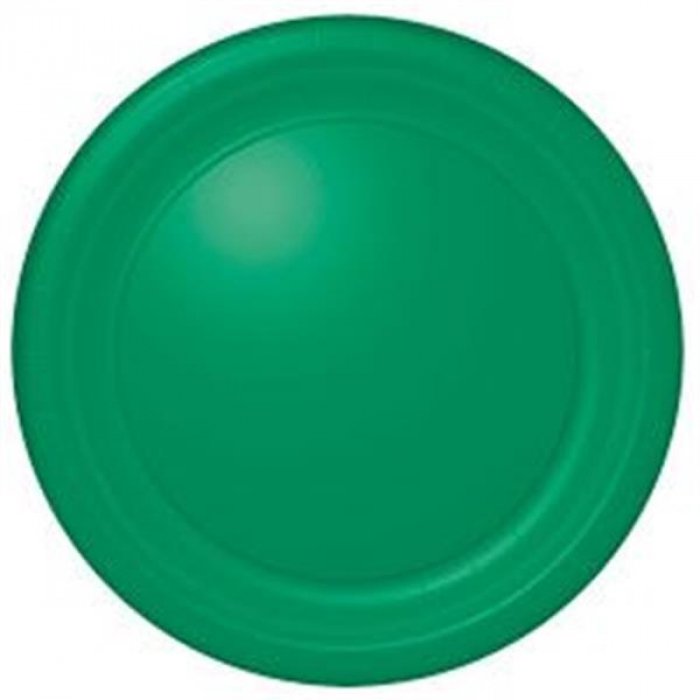 Green 10 1/2" Paper Plates (Per 20 pack)