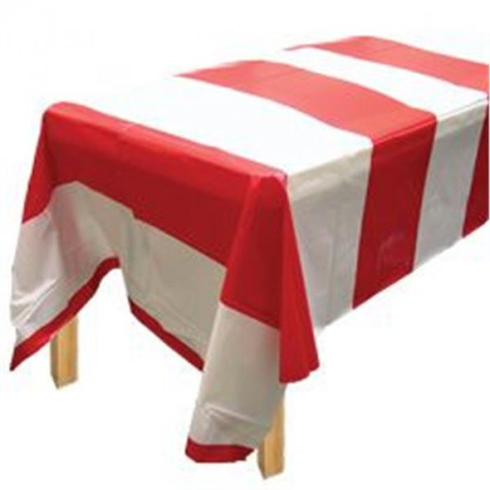 Red & White Stripe Table Cover