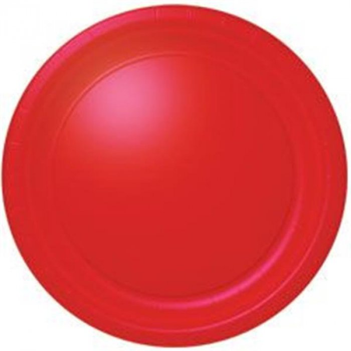 Red 10 1/2" Paper Plates (Per 20 pack)