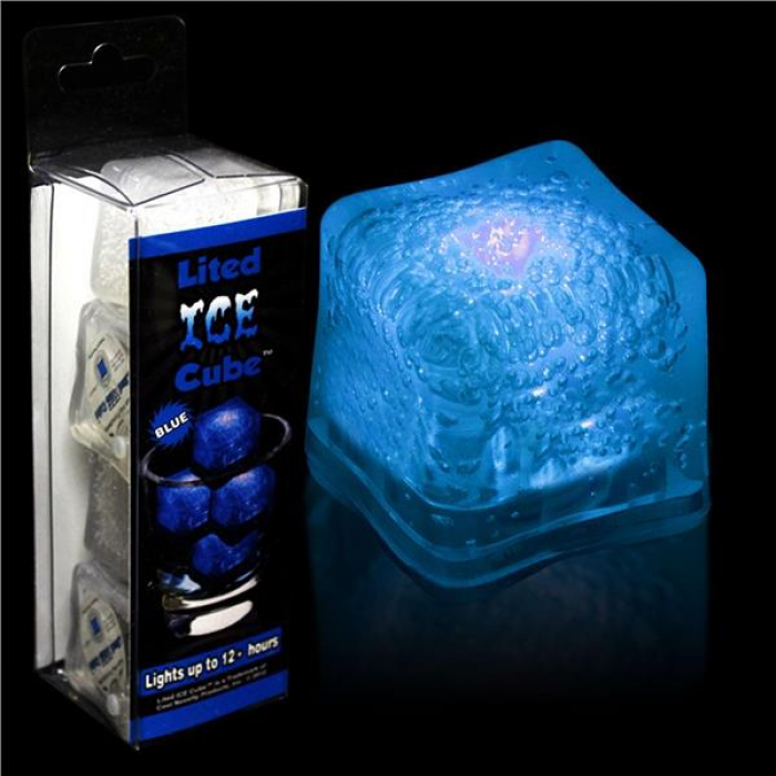 Blue LED Light-Up Ice Cubes (Per Unit of 4)