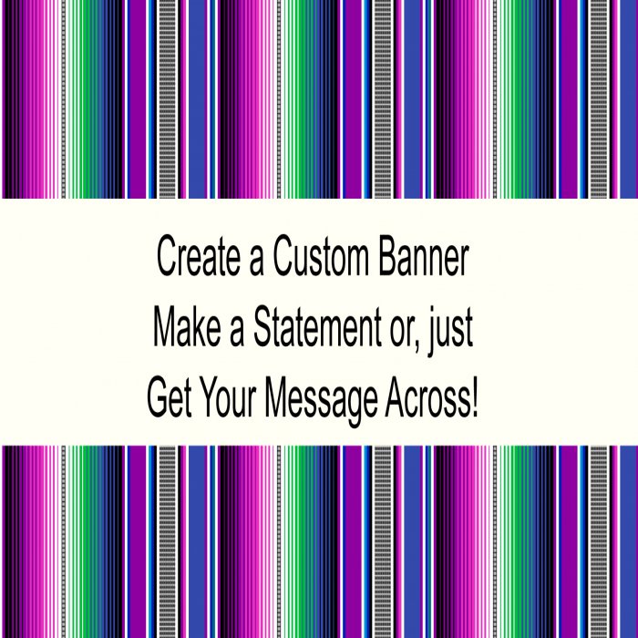 Purple Serape Custom Banner - 12 x 24