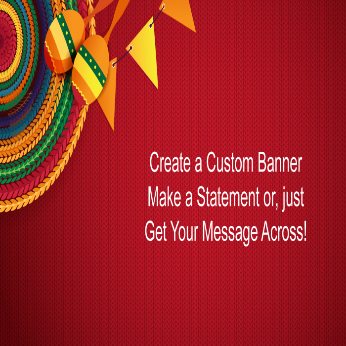 Colorful Fiesta Custom Banner - 36 x 72