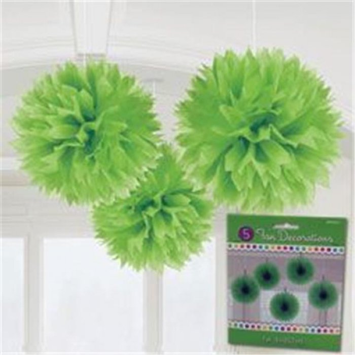 Green Fluffy Decorations (Per 3 pack)
