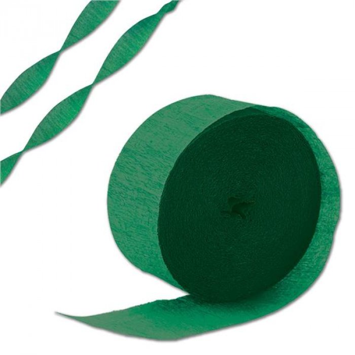 Green Crepe Paper Streamer (Per 81&#39; roll)
