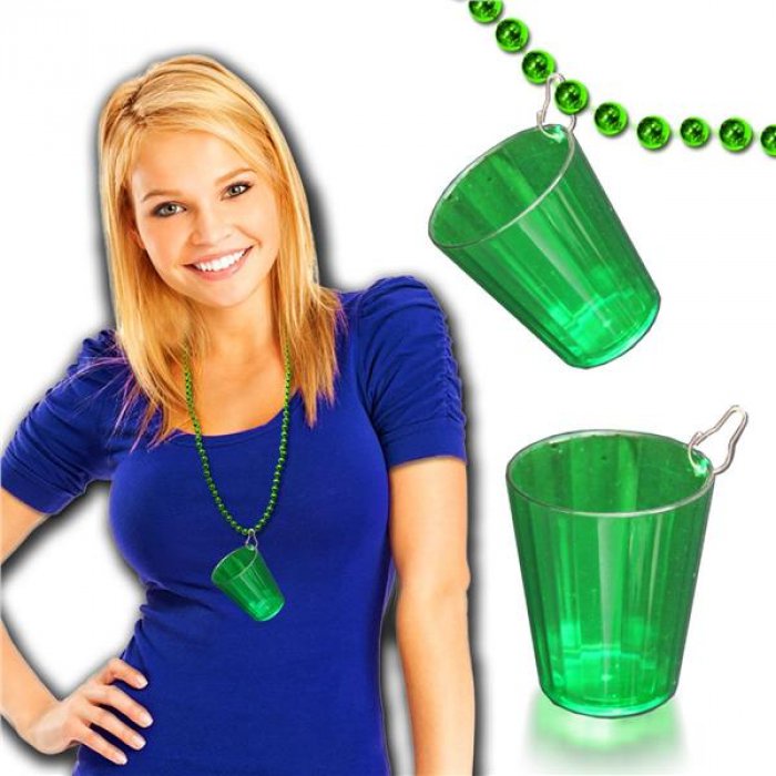 Green Plastic Shot Glass