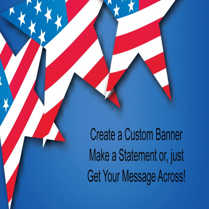 American Stars Custom Banner - 12 x 24