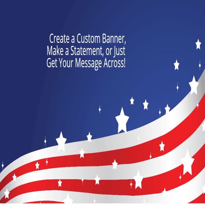 Stars and Stripes Banner - 12 x 24
