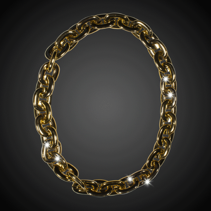 LED Gold Chain Link Necklace