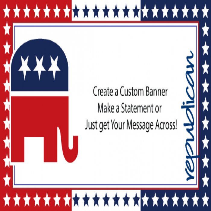 Republican Custom Banner - 12 x 24