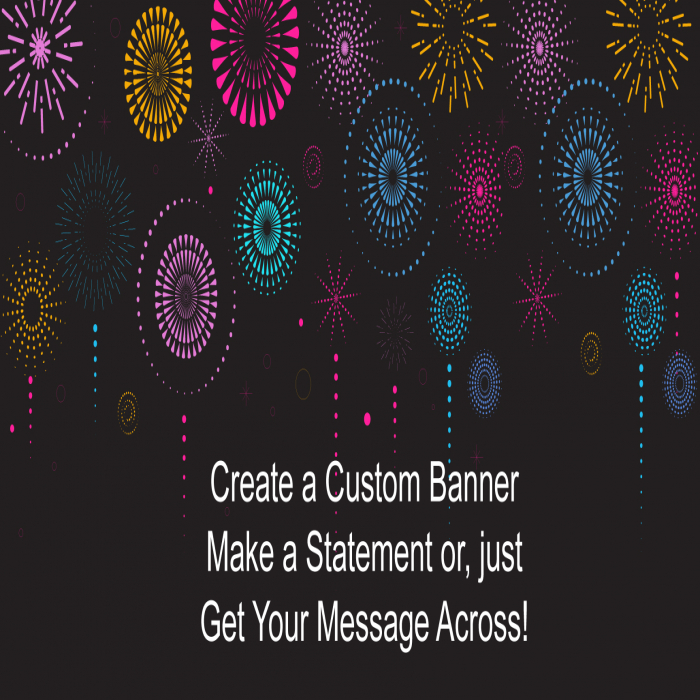 Fireworks Custom Banner - 12 x 24