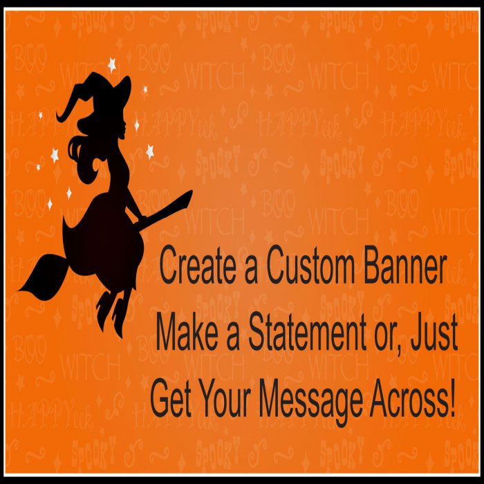 Wicked Witch Custom Banner - 12 x 24