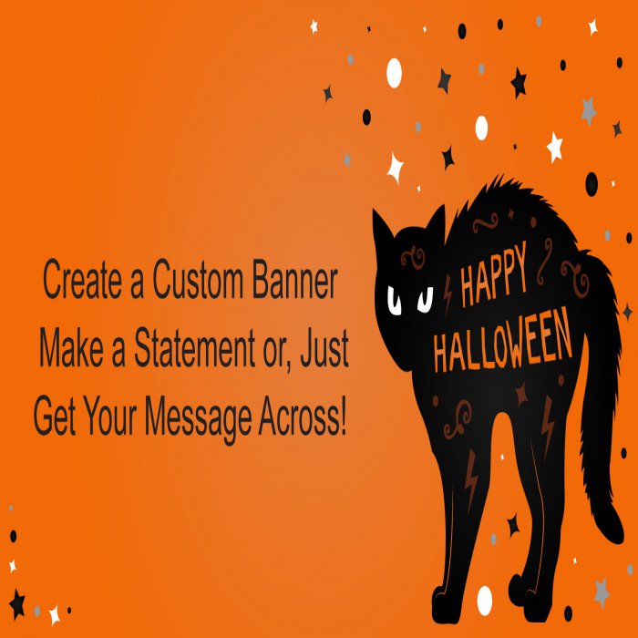 Wicked Witch Cat Custom Banner - 12 x 24