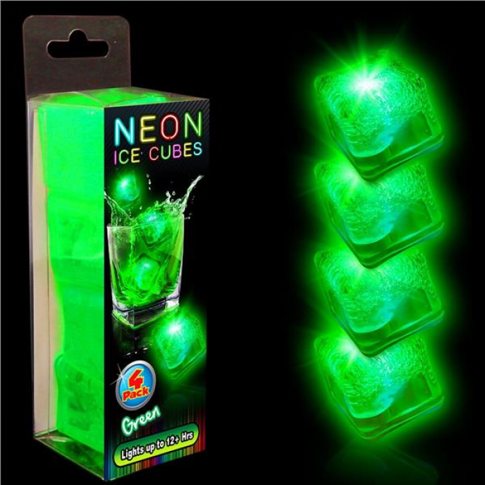 Neon Green LED Ice Cubes