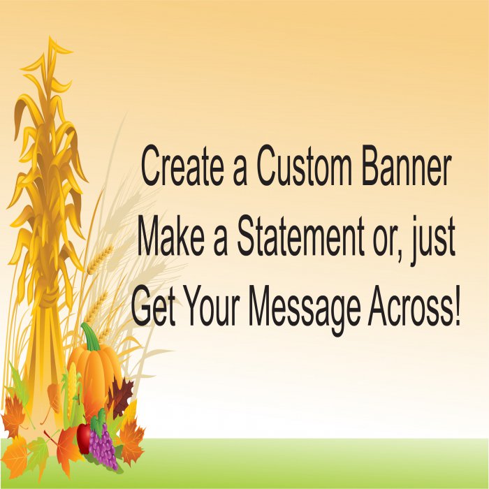 Autumn Harvest Custom Banner - 12 x 24