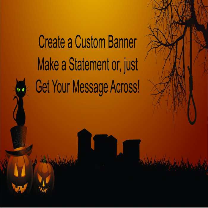 Halloween Haunting Custom Banner - 12 x 24