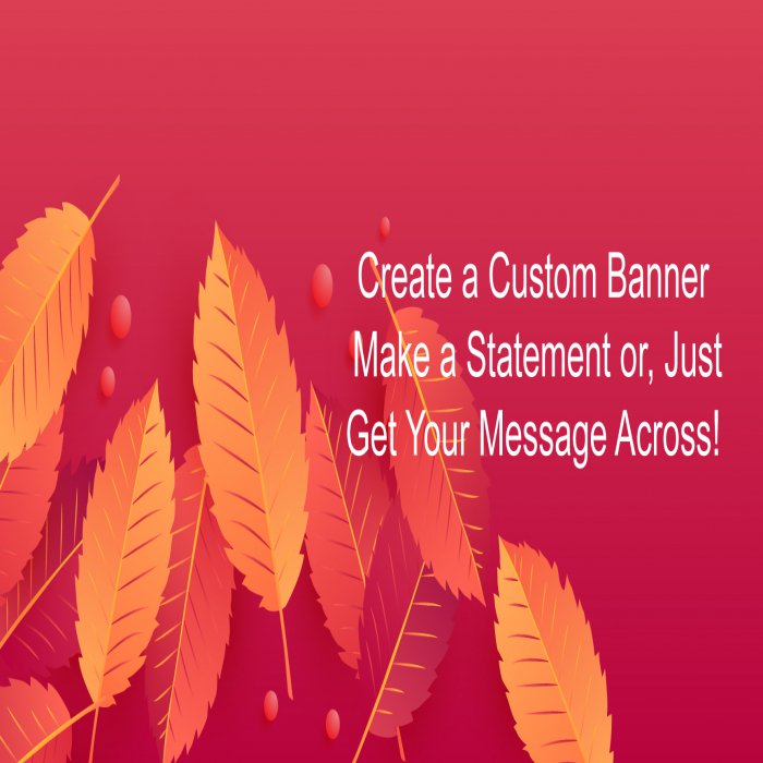 Fall Leaves Custom Banner - 12 x 24